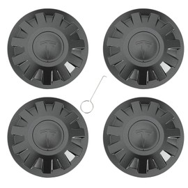 ROCCS 4 Pack Wheel Center Cap for Model 3 2024 Highland Wheel Hub Cover Wheel Center Cap Kit Model 3 Center Replacement Exterior Accessories,Matte Black