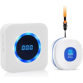 Daytech Emergency Button for Seniors, Home Emergency Call for Elderly and Disabled People Who Need Care and Care, Emergency Button for Seniors (1 Receiver and 1 Transmitter)