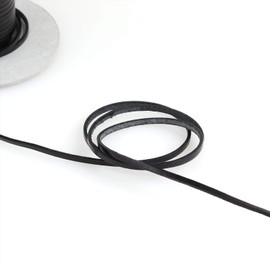 Nippon Chuko MTLS1003-7-1M Genuine Leather Tape 0.1 inch (3 mm) Width x 3.3 ft (1 m) Cut Col.7 Black Craft Leather Tape