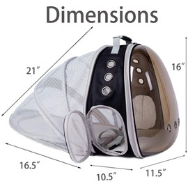 Expandable Cat Backpack, Space Capsule Transparent Pet Carrier for Small Dog, Pet Carrying Hiking Traveling Backpack