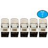Micro Connectors, CAT6 Shielded Keystone Jack Tool-Less Silver (5-Pack) (FRT-866ST-5)