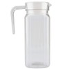 Acrylic Jug Carafe with Lid and Handle Ribbed Striped Juice