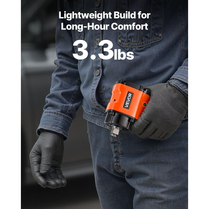 VEVOR 1/2-Inch Air Impact Wrench, Up to 738 ft-lbs Nut-busting