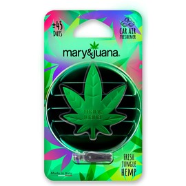 Mary&Juana® by Little Joe Air Freshener +/- 45 Days Freshness in the Vehicle with Clip on Air Vent or for Household, Kitchen or Wardrobe (Green)