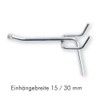 Pegboard Peggy's Pack of 50 Perforated Wall Hooks Hanging Width