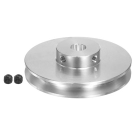 HARFINGTON V-Type Pulley 8mm Bore 58mm Outer Dia Single Groove Aluminum Alloy for 3-5MM PU Round Belt Motor Shaft Drilling Machine