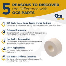 OCS Parts Replacement Bumpers for Vollrath Corers, Dicers, and Wedgers | Replaces Vollrath 379009 and 2241001 Bumpers (2)