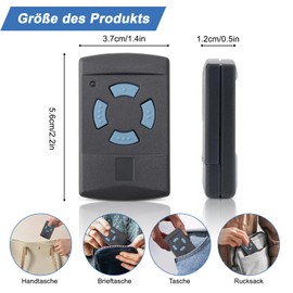 Petyoung Set of 2 Garage Door Remote Control for Hormann HSM4 HSE2 HS1 HS4 HSZ1 HSZ2 Replacement Remote Control
