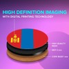 1 x Round Jumbo Size Coaster 12cm Mongolia Flag Travel