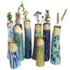 Spring Bud Vases, Bohemian Family Resin Vase Boho Cute Shelf
