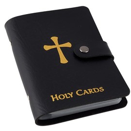 Holy Card Holder with 20 Sleeves Per Booklet for Standard Size Prayer Cards, Set of 2