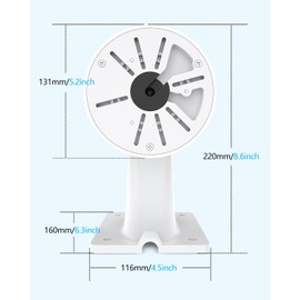 OOSSXX Universal CCTV Security Camera Mount Wall Mount Bracket for Surveillance House Indoor Bullet Dome IP Camera Holder Outdoor Junction Box Cable Pole Mounting Arm