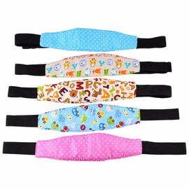 Totority Banda Soporte Cabeza para 32.28x3.14x0.39In Algodón Transpirable Ajustable con Hebilla para Asiento Auto y Cochecito, Alivio Cuello en Viajes y Siestas para Niños Pequeños