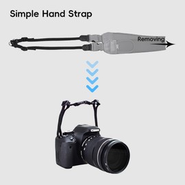 Soft Camera Shoulder Strap Neck Strap for Canon R6 R5 Mark II R7 R8 R50 R10 Nikon Z8 ZF ZFC Z7 Z6 III II Z5 Z50, Mirrorless Camera Strap with 2 Zipped Pockets for Camera Battery SD Memory Card Storage