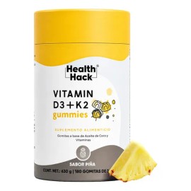 Vitamina Gomitas Aceite Coco Coenzima Q10 Magnesio 400 100 Coq10 Por Porción Sabor Piña Azúcar 180 Health Hack