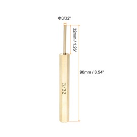 sourcing map Brass Pin Punch 3/32" Non-marring Drive Punch Cylindrical Alignment Center Hole Pin Tool for Watch Repair Automotive Jewelry and Craft