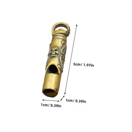 Kisangel Copper Whistle Outdoor Whistle Emergency Loud Whistle Copper Camping Whistle Portable Whistle Keychain Delicate Emergency Whistle Delicate Whistle Keychain Camping Supply