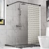 SIKAIQI Stretchable 304 Stainless L Shaped Bathroom Bathtub Corner Shower