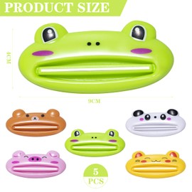 Aruicheng Toothpaste Squeezer Plastic Rolling Tube Toothpaste Squeezer Toothpaste Tube Squeezer Dispenser for Saving Toothpaste, Creams, Cosmetics 5 Color