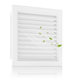 Zepoty 12"x12" Paintable Gable Vent Featuring Aluminum Alloy Screen Design, Ideal for Attic and Shed Premium White Square Vents with Vent Opening: 10"x10"