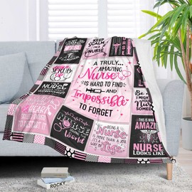 Nurse Gifts for Women - Nursing Student Gifts Throw Blanket 60" x 50" - Nurse Appreciation Gifts for Nurse Practitioner, RN Nurses, LPN, Nurses Week, Day - Gift for New, School, Future Nurses