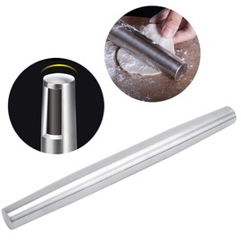Cocoarm Edelstahl Rollstift Zum Backen von Gebäckteigwalzen Nicht -Stick -Oberfläche Dual Zweck Design Ergonomischer Griff für die Küchenbäckerei