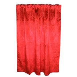 lovemyfabric Upholstery Grade Velvet Embossed Victorian Damask Curtains Window Treatment/Decor 54" Wide Panel Victorian Gothic Style (Red, 36" Tall)