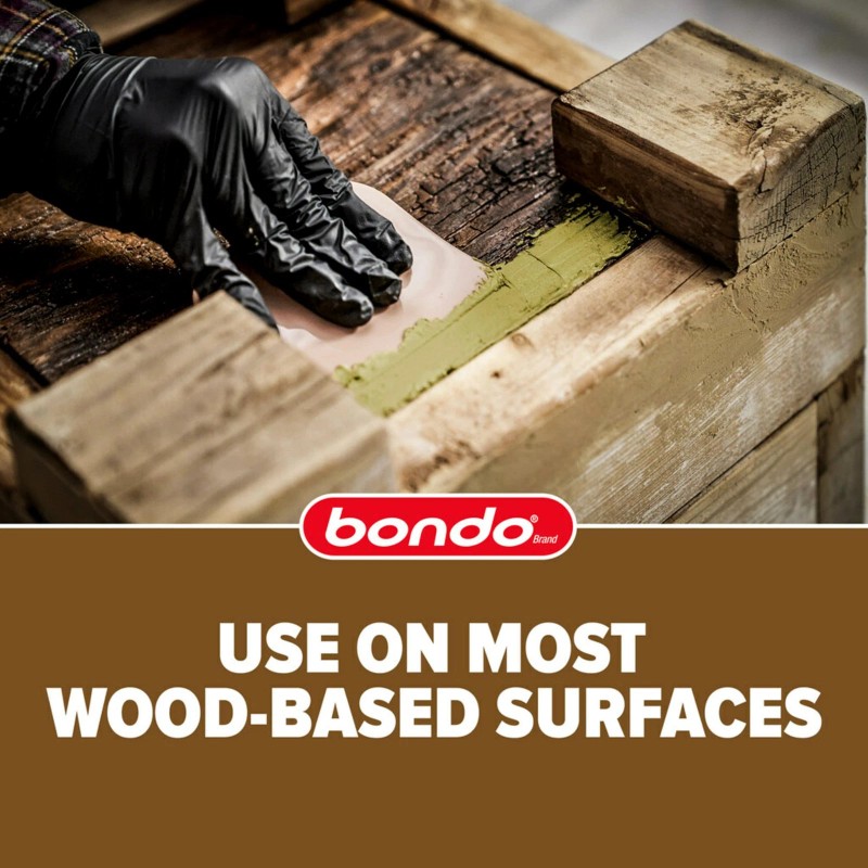 Bondo Wood Filler 12 oz with Hardener 0.5 oz, Repairs