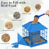 Caged Bird Feeders Squirrel-Proof, ULENDIS Metal Capacity-Cage Tube Seed Feeders