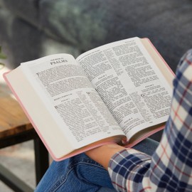 KJV Holy Bible: Large Print with 53,000 Center-Column Cross References, Pink Leathersoft, Red Letter, Comfort Print: King James Version