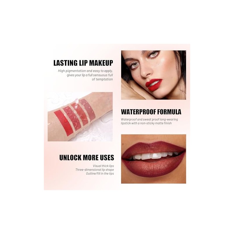 Set de Labiales y Delineadores, 4 Piezas, 01- para Labios