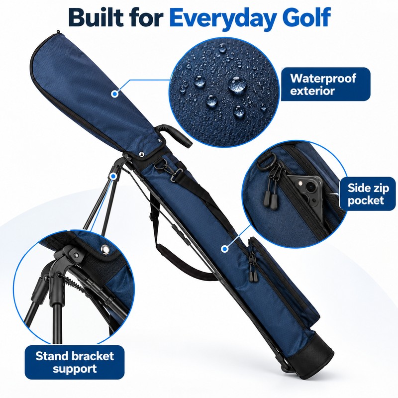 Lightweight Golf Stand Bag for Club Carrying – Waterproof Nylon