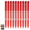DOLLAR Punto Fineliner Pens, RED, Extra Fine Point (0.3mm), Pack