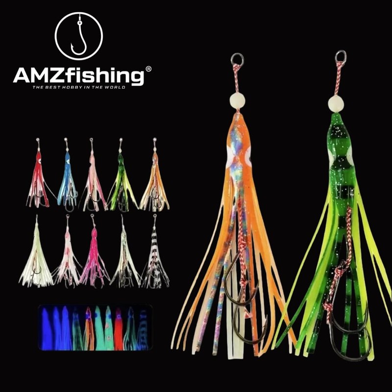 AMZfishing® Oktopus Naturköder System | Norwegen Angeln | Norwegen Köder