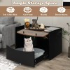Cat Litter Box Enclosure with Convenient Pull-Out Drawer FeatureColor: Black