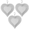 3 Pack 10 - inch Double Sided Heart Shaped Sublimation