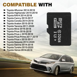 Charouse 2025 Maps Updated Navigation SD Card 86271-0E077 Compatible with Toyota Tacoma Highlander RAV4 Tundra 4Runner Sienna Prius Venza Mirai Corolla Micro GPS Map for USA/CAN