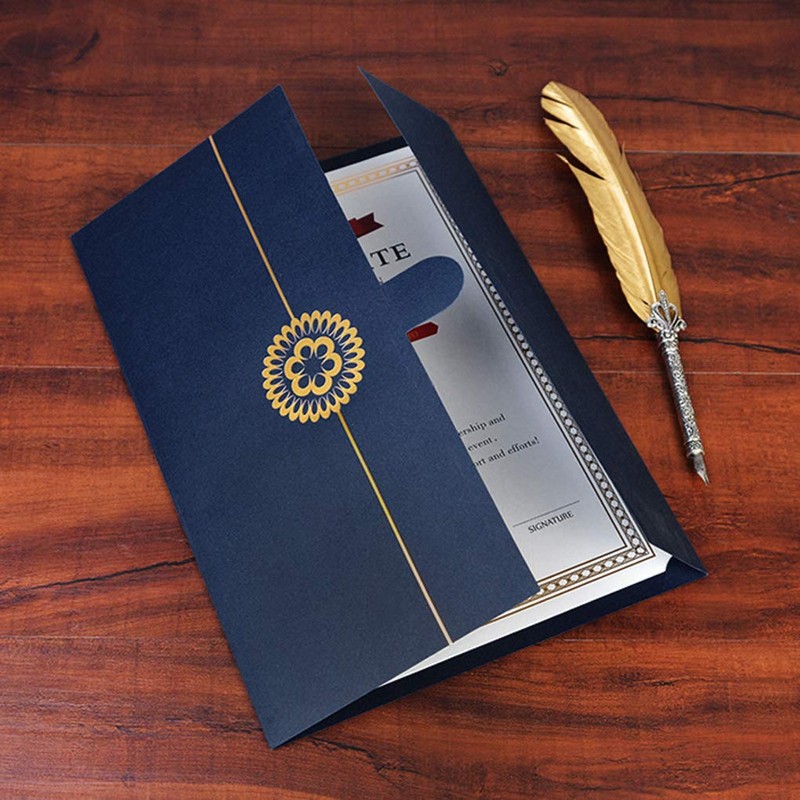 Pack of 5 Certificate Card Protective Cover Document Protector A4