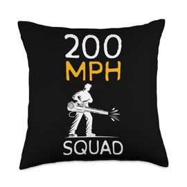 200 MPH Autumn Leaf Blower Throw Pillow