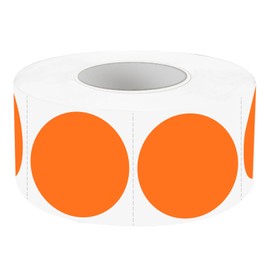 YEGAWEN Removable Labels, 1 Inch Colored Dot Stickers, Waterproof Circle Color Stickers, Writable Garage Sale Stickers Price Tags Stickers, Suitable for Laser and Inkjet Printable (500Pcs, Orange)