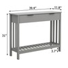 TaoHFE Entryway Table with Storage, Modern Sofa Table with Slatted