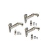 QCAA Heavy Duty Handrail Stair Brackets, Zinc Die Cast, Brushed