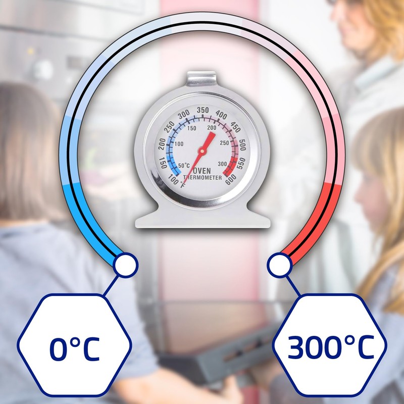 Set of 3 Oven Thermometers Made of Steel from 0°