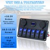 6 Gang Rocker Switch Panel, EilxMag Blue Marine Switch Panel