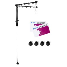 YERETOLO Dual-Head Reptile Metal Heat Lamp Stand, Adjustable Heating Lamp Holder Ideal for Reptile Glass Terrarium Amphibians/Terrestrial Invertebrates Vivarium