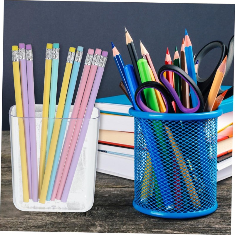 SEWACC Wooden Makeup Organizer Cute Pencil Holder Highlighter Cute Pencil