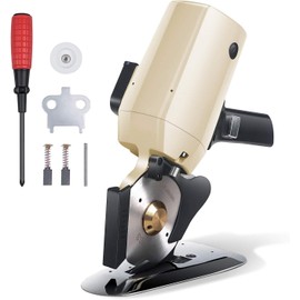 ROMECH Large Electric Cloth Cutter, Rotary Blade Fabric Cutting Machine, Electric Rotar