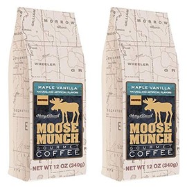 Moose Munch Gourmet Ground Coffee by Harry & David, 2/12 oz bags (Maple Vanilla)