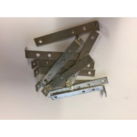 1566 KEYSTONE BRACKET .062 STEEL NICKEL PLATE 2 13/16 LEN 9/16W 10 PCS NOS