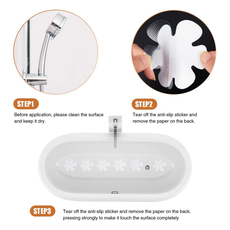 Secopad 36PCS Bathtub Stickers Non-Slip, Safety Shower Treads Adhesive Appliques